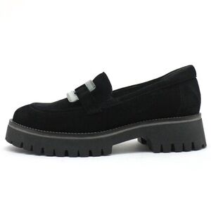 Softwaves Vanna Black Suede Leather Loafers size 8